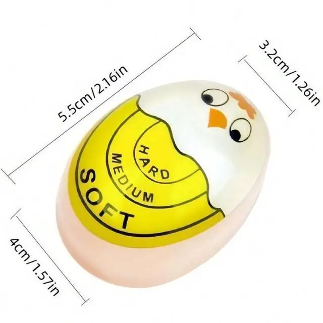 Main image of SOEWIOU Egg Timer Color Changing Heat Sensitive Egg Timer, Soft/Medium/Hard Boiled Egg Cooker Indicator, Kitchen Cooking Tool Resin Creative Egg Doneness Monitor