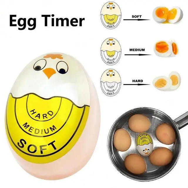 Alt view image 2 of 6 - SOEWIOU Egg Timer Color Changing Heat Sensitive Egg Timer, Soft/Medium/Hard Boiled Egg Cooker Indicator, Kitchen Cooking Tool Resin Creative Egg Doneness Monitor