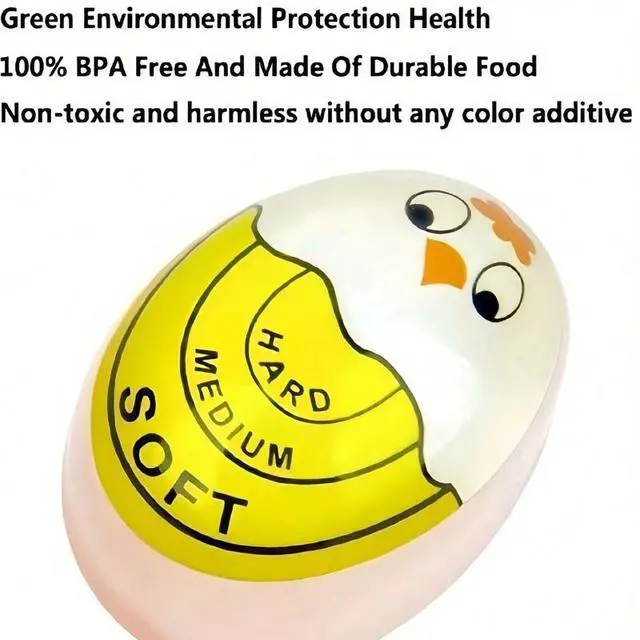 Alt view image 6 of 6 - SOEWIOU Egg Timer Color Changing Heat Sensitive Egg Timer, Soft/Medium/Hard Boiled Egg Cooker Indicator, Kitchen Cooking Tool Resin Creative Egg Doneness Monitor