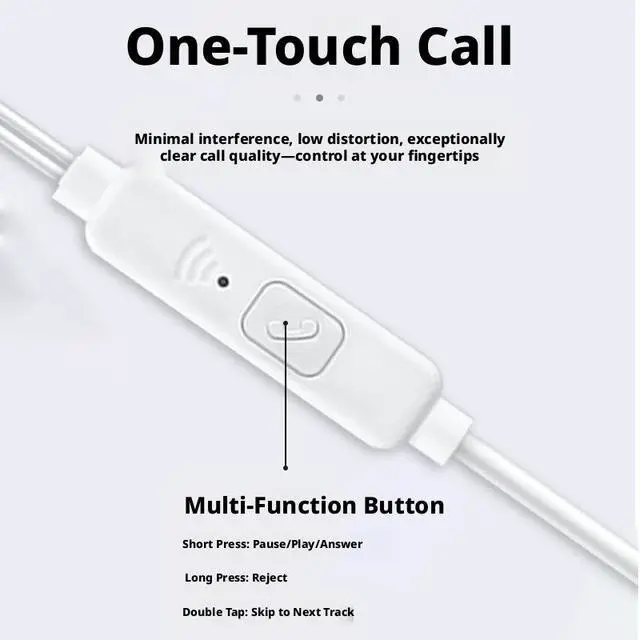 Alt view image 3 of 5 - SOEWIOU USB-C Wired Earbuds with Microphone, Half In-Ear Stereo Headphones with In-Line Control, Dual Channel High Definition Earphones for Phone, Tablet, Laptop, Gaming & Calls
