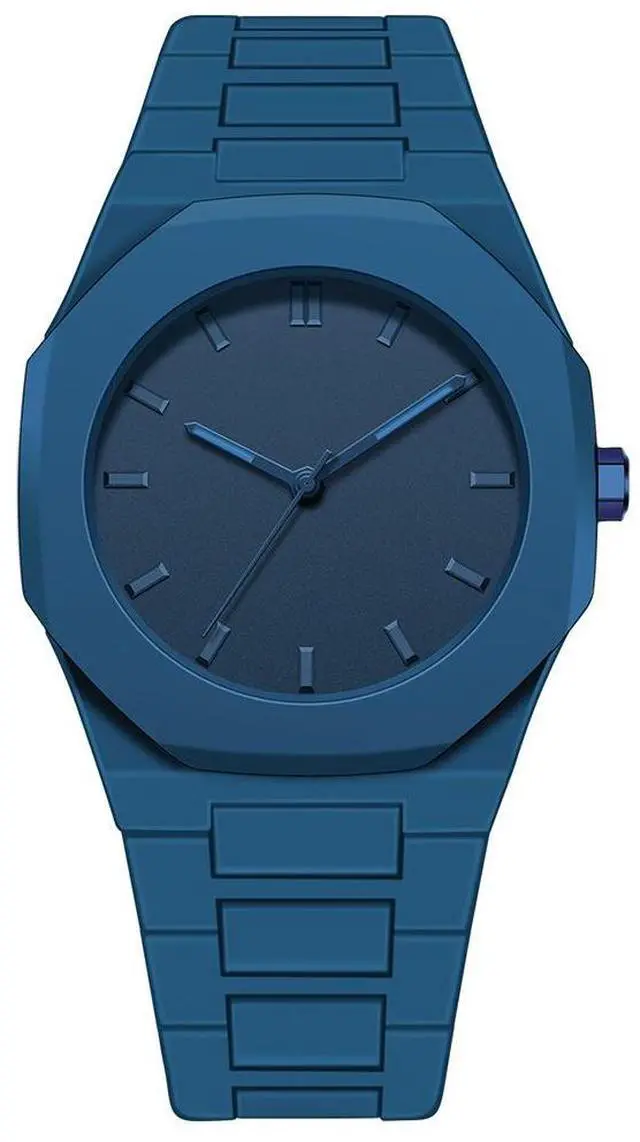 Main image of SOEWIOU Unisex Quartz Wrist Watch, Fashion Dopamine Color Analog Watch, Lightweight Plastic Case with Silicone Strap, Casual Watch for Men, Women & Teens, Royal Blue