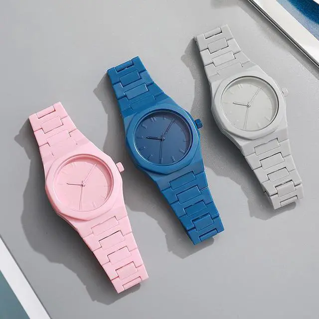 Alt view image 6 of 7 - SOEWIOU Unisex Quartz Wrist Watch, Fashion Analog Watch with Silicone Strap, Lightweight Plastic Casual Wristwatch for Men, Women & Teens, Black