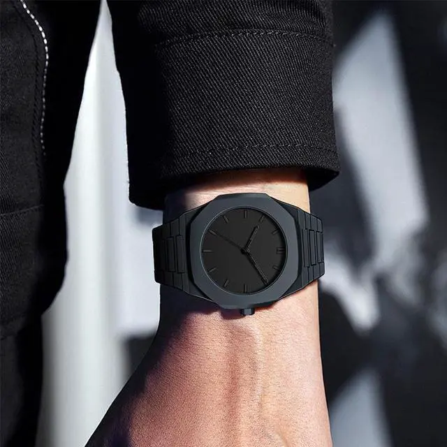 Alt view image 4 of 7 - SOEWIOU Unisex Quartz Wrist Watch, Fashion Analog Watch with Silicone Strap, Lightweight Plastic Casual Wristwatch for Men, Women & Teens, Black