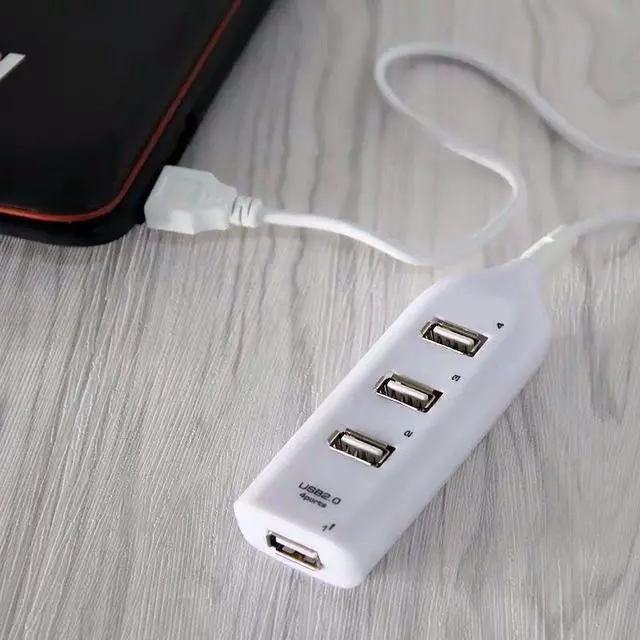 Alt view image 4 of 4 - SOEWIOU USB 2.0 Hub 4-Port Splitter, High-Speed USB Expansion Hub, 1-to-4 USB Adapter, Plug & Play Multi-Port USB Extender for Laptop, PC, Desktop, Keyboard, Mouse & Flash Drive, White