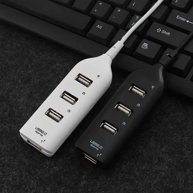 Alt view image 3 of 4 - SOEWIOU USB 2.0 Hub 4-Port Splitter, High-Speed USB Expansion Hub, 1-to-4 USB Adapter, Plug & Play Multi-Port USB Extender for Laptop, PC, Desktop, Keyboard, Mouse & Flash Drive, White