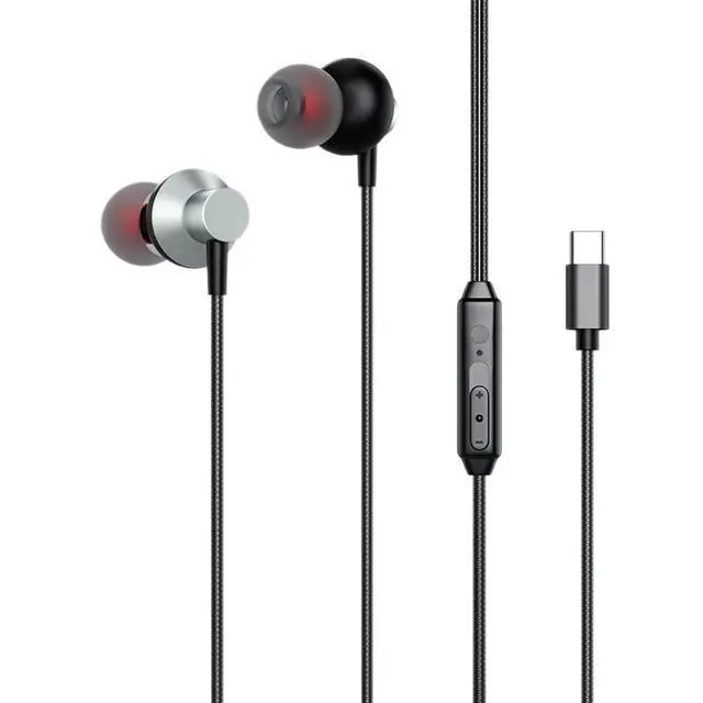 Alt view image 5 of 5 - SOEWIOU Type-C Wired Earphones, In-Ear Headphones with Deep Bass Sound, Inline Remote Control & Microphone, USB-C Earbuds for Music, Gaming, Calls, Smartphones & Tablets