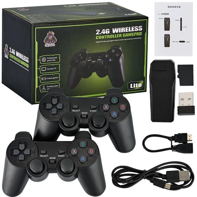 Main image of SOEWIOU M8 Wireless Game Controller, 2 Pack Gamepads for Home TV Retro Arcade Game Console, Dual Player Gaming