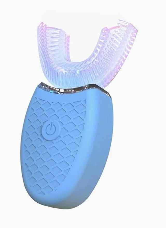 Main image of SOEWIOU U-Shaped Electric Toothbrush for Adults, Automatic Sonic Tooth Cleaner, Soft Bristles, Rechargeable, Waterproof, Blue