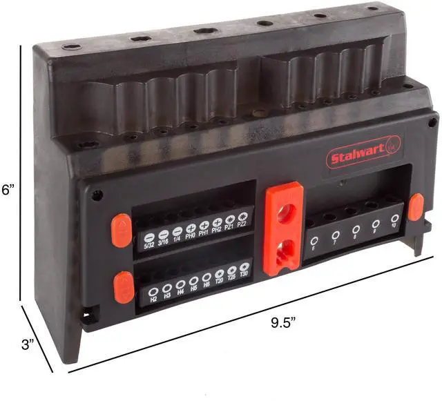 Alt view image 2 of 6 - 39-Piece Magnetic Screwdriver Set - Screw Driver Set Kit with Bits, Power Nut Driver and Wall Mountable Stand - Tool Kit with Phillips, Torx and Flathead Screwdrivers - Tool Sets for Men by Stalwart
