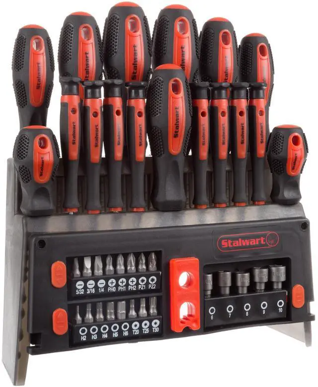 Main image of 39-Piece Magnetic Screwdriver Set - Screw Driver Set Kit with Bits, Power Nut Driver and Wall Mountable Stand - Tool Kit with Phillips, Torx and Flathead Screwdrivers - Tool Sets for Men by Stalwart