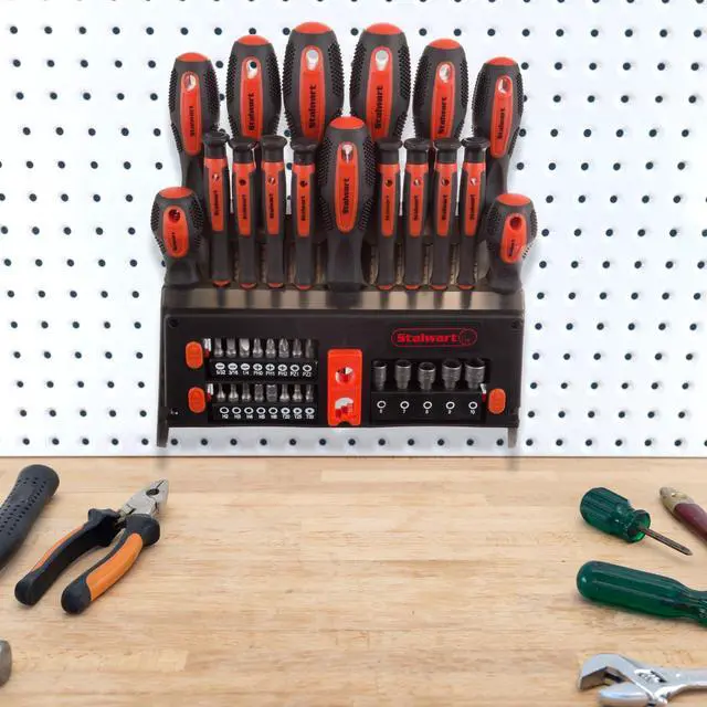 Alt view image 4 of 6 - 39-Piece Magnetic Screwdriver Set - Screw Driver Set Kit with Bits, Power Nut Driver and Wall Mountable Stand - Tool Kit with Phillips, Torx and Flathead Screwdrivers - Tool Sets for Men by Stalwart