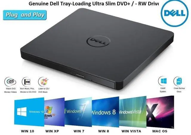 Alt view image 2 of 4 - USB External DVD Drive COMPATIBLE for Microsoft Windows 10 / Vista /7/8.1, Mac OS, Dell ,Acer , ASUS, Apple , Samsung, Lenovo Laptop Notebook UltraBook PC Desktop,CD/DVD-RW Drive, CD-RW Rewriter
