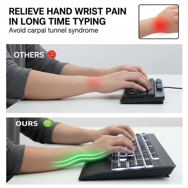 Alt view image 3 of 7 - Large Print Keyboard for Seniors,Visually Impaired-High Contrast Black Keys,White Backlit with Cover,Wired USB 104 Full Size-Easy to Read Big Letters for Macular Degeneration Low Vision (No Glare)