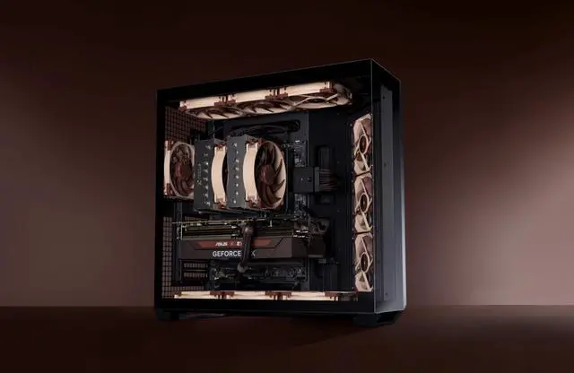 Alt view image 6 of 7 - Noctua NF-A12x25 G2 PWM Sx2-PP, Dual Fan Set for Push-Pull and Side-by-Side Applications (Brown)