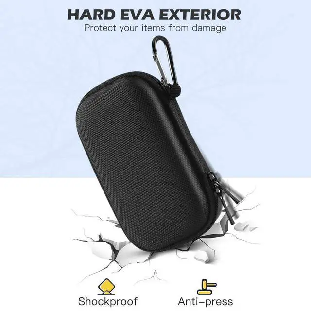 Alt view image 5 of 7 - AGPTEK MP3 MP4 Player Case for 2.4 inch MP3 Player, for Gracioso/for ChenFec/for Safuciiv/for RUIZU/for Aiworth and Other MP3 Players Under 2.4 inch, Portable Case with Metal Carabiner Clip