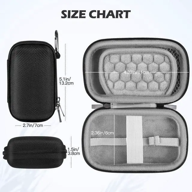 Alt view image 6 of 7 - AGPTEK MP3 MP4 Player Case for 2.4 inch MP3 Player, for Gracioso/for ChenFec/for Safuciiv/for RUIZU/for Aiworth and Other MP3 Players Under 2.4 inch, Portable Case with Metal Carabiner Clip