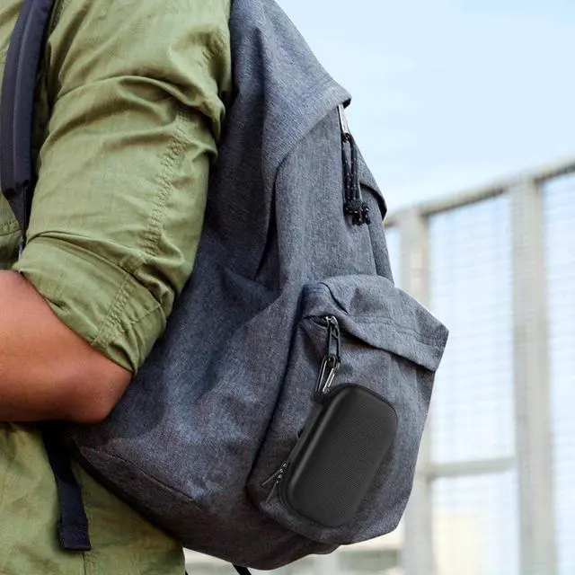 Alt view image 7 of 7 - AGPTEK MP3 MP4 Player Case for 2.4 inch MP3 Player, for Gracioso/for ChenFec/for Safuciiv/for RUIZU/for Aiworth and Other MP3 Players Under 2.4 inch, Portable Case with Metal Carabiner Clip