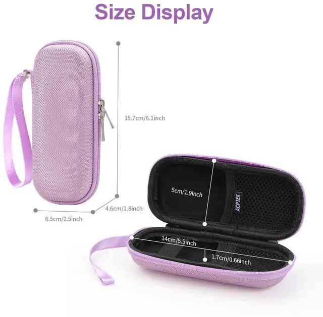 Alt view image 6 of 7 - AGPTEK Carrying Case, EVA Zipper Carrying Hard Case Cover for Digital Voice Recorders, MP3 Players, Storage Holder for 3D Printing Pen, USB Cable, Earphones, Memory Cards, U Disk, Purple