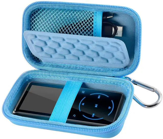 Main image of MP3 & MP4 Player Case for SOULCKER/G.G.Martinsen/Grtdhx/iPod Nano/Sandisk Music Player/Sony NW-A45 and Other Music Players with Bluetooth. Fit for Earbuds, USB Cable, Memory Card - Blue