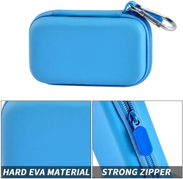 Alt view image 4 of 7 - MP3 & MP4 Player Case for SOULCKER/G.G.Martinsen/Grtdhx/iPod Nano/Sandisk Music Player/Sony NW-A45 and Other Music Players with Bluetooth. Fit for Earbuds, USB Cable, Memory Card - Blue