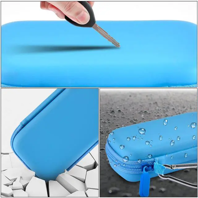 Alt view image 3 of 7 - MP3 & MP4 Player Case for SOULCKER/G.G.Martinsen/Grtdhx/iPod Nano/Sandisk Music Player/Sony NW-A45 and Other Music Players with Bluetooth. Fit for Earbuds, USB Cable, Memory Card - Blue