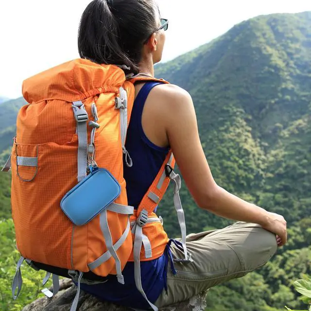 Alt view image 7 of 7 - MP3 & MP4 Player Case for SOULCKER/G.G.Martinsen/Grtdhx/iPod Nano/Sandisk Music Player/Sony NW-A45 and Other Music Players with Bluetooth. Fit for Earbuds, USB Cable, Memory Card - Blue