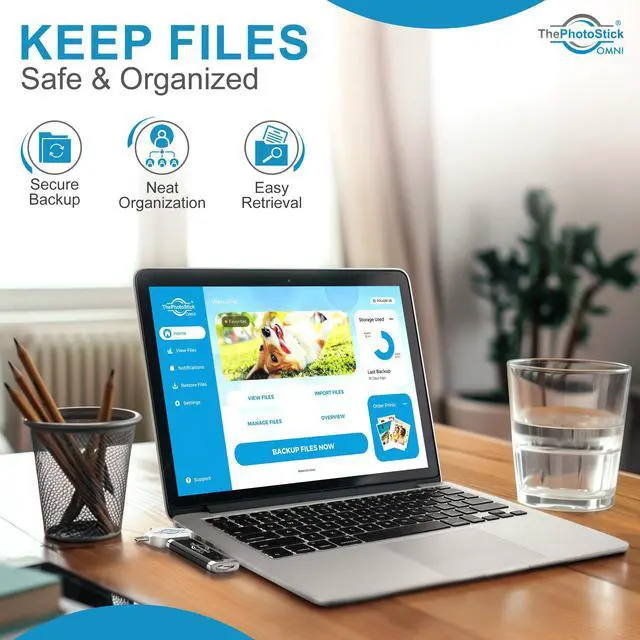 Alt view image 3 of 7 - 128GB USB Flash Drive & Memory Stick Automatic Photo & Video Backup for iPhone, Android, Mac & PC Multiport Connection to Easily Store & Transfer Files