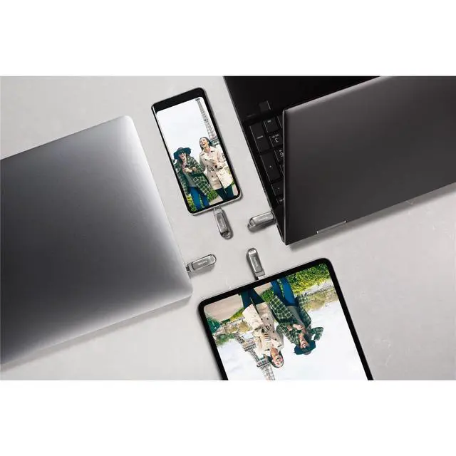 Alt view image 2 of 7 - 256GB Ultra Luxe USB Type-C Flash Drive - Up to 400MB/s, USB 3.2 Gen 1, Premium Metal Design - SDCZ75-256G-G46