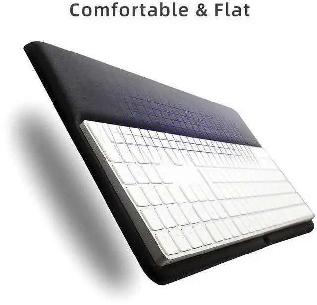 Alt view image 3 of 6 - VAYDEER Magic Keyboard Wrist Rest Ergonomic Keyboard Stand Compatible with Magic Keyboard 2 with Numeric Keypad (Black Silicone)