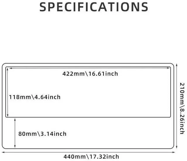 Alt view image 6 of 6 - VAYDEER Magic Keyboard Wrist Rest Ergonomic Keyboard Stand Compatible with Magic Keyboard 2 with Numeric Keypad (Black Silicone)