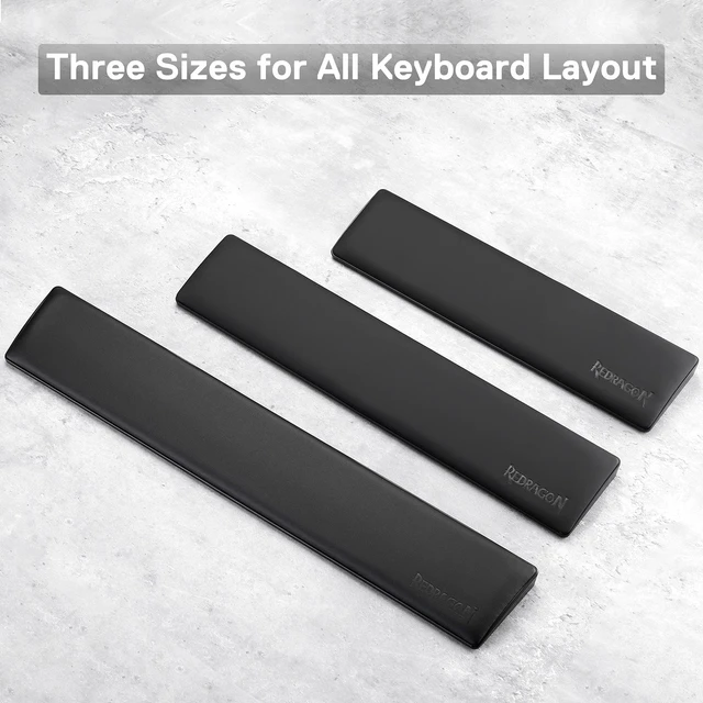 Alt view image 3 of 7 - P035 Meteor S Computer Keyboard Wrist Rest Pad, Ergonomic Soft Memory Foam Wrist Support w/Anti-Slip Rubber Base, 60% 61 Keys Compact Size 11.38 x 2.87 in, 0.78 inch (20mm) Height, Black