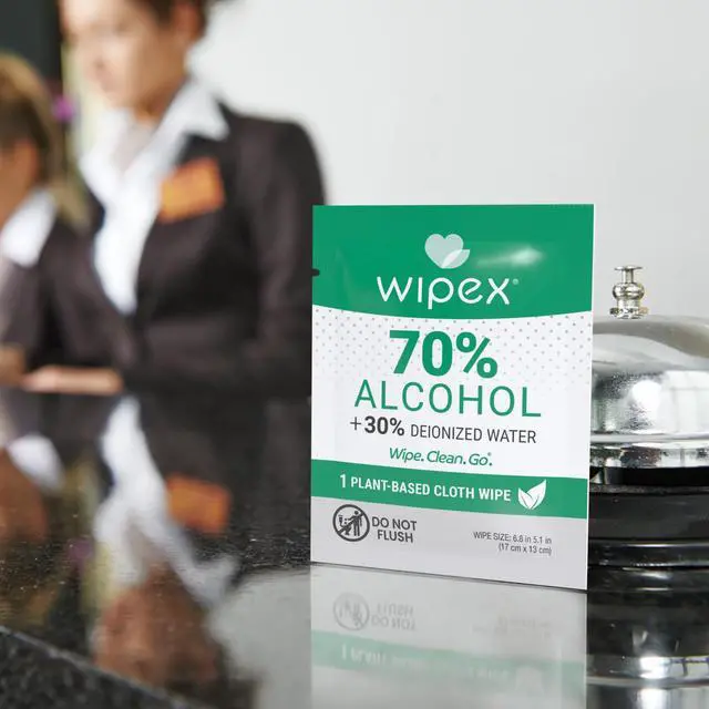 Alt view image 6 of 7 - Wipex 70% Isopropyl Alcohol Wipes - Individually Wrapped Sachets, Electronic & Tech Wipes in Dispensing Box, 100 Count (Pack of 1)