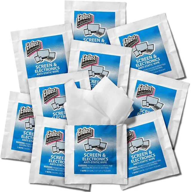 Alt view image 4 of 5 - Endust for Electronics; Individually Wrapped, Portable, Anti-Static, Screen & Electronics Cleaning Wipes; 150 Count (14316)