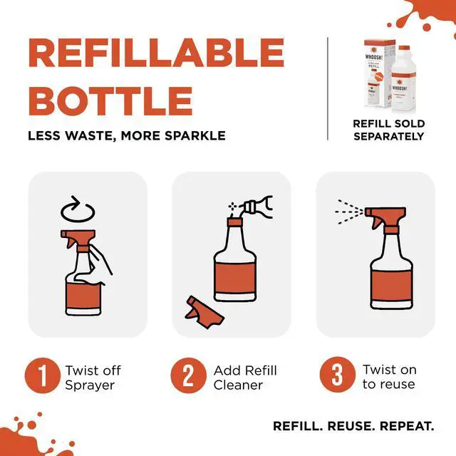 Alt view image 4 of 7 - WHOOSH! Pro 16.9 fl oz Refillable TV Screen Cleaner & Microfiber Cloth - Streak-Free Cleaner for Flat Screens, OLED, LCD, Smart TV, Monitors - Non-Toxic, Odorless - Electronics Cleaning Kit