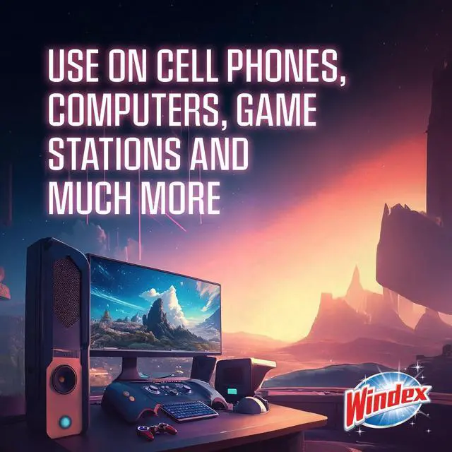 Alt view image 5 of 7 - Windex Gaming Cleaning Wipes, Pre-Moistened Wipes to Instantly Clean all Gaming Gear and Electronics, Resealable Packaging for a Freshness Lock, 25 count (Pack of 1)