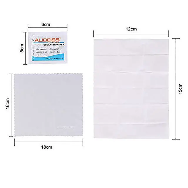 Alt view image 4 of 6 - Pre-Moistened Lens Wipes ALIBEISS Screen Wipes for Glasses, Camera,Tablets, Smartphone, Screens and Other Delicate Surfaces,Pack of 100