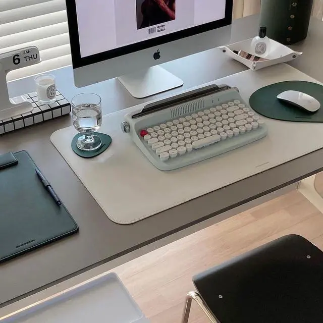 Alt view image 7 of 7 - YUNZII ACTTO B303 Wireless Typewriter Keyboard, Bluetooth Connection, Cute Retro Aesthetic Design with Integrated Stand for Tablet, Phone, PC and Win/Mac/Android (B303, Sweet Mint)