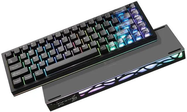 Main image of YUNZII AL65 Wireless Mechanical Keyboard, Full Aluminum CNC,Support QMK/VIA Software Gasket Structure,60% Hot Swappable with RGB Backlit BT/2.4G/USB-C for Mac/Windows(Black, Gateron Zero)