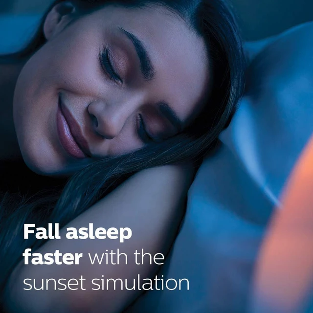 Alt view image 4 of 7 - SmartSleep Wake-up Light, Colored Sunrise and Sunset Simulation, 5 Natural Sounds, FM Radio & Reading Lamp, Tap Snooze, HF3520/60