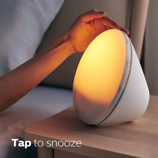 Alt view image 6 of 7 - SmartSleep Wake-up Light, Colored Sunrise and Sunset Simulation, 5 Natural Sounds, FM Radio & Reading Lamp, Tap Snooze, HF3520/60