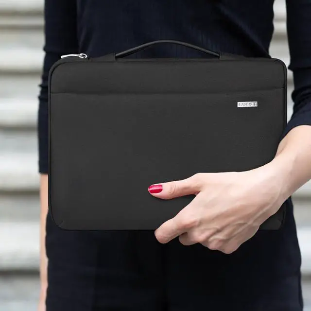 Alt view image 2 of 7 - LANDICI 360°Laptop Sleeve Case 15.6 16 Inch Compatible with MacBook Pro 16 M1/M2/M3/M4 2019-2025, 15.6-16 Hp Dell Lenovo Acer Asus, Waterproof Computer Bag Cover with Handle, Black