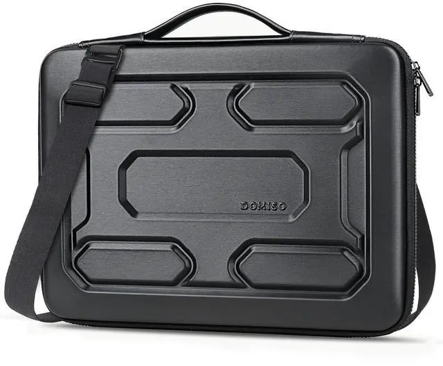 Main image of 15.6 inch Laptop Sleeve Shoulder Bag Shockproof Computer Bag Waterproof EVA Protective Carrying Case for 15.6" Lenovo Yoga 720 IdeaPad 310 320 ThinkPad T570/Dell Inspiron 15/HP Envy 15, Black