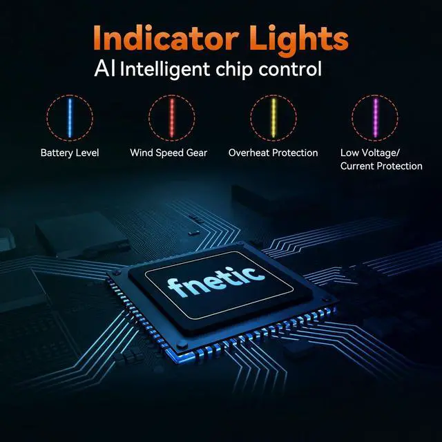 Alt view image 2 of 7 - Compressed Air Duster, 130000RPM Super Power Electric Air Dusters with AI Indicator, 5 Gear Brushless Motor, Rechargeable Mini Dust Blower for Computer, Keyboard, House, Outdoor and Car