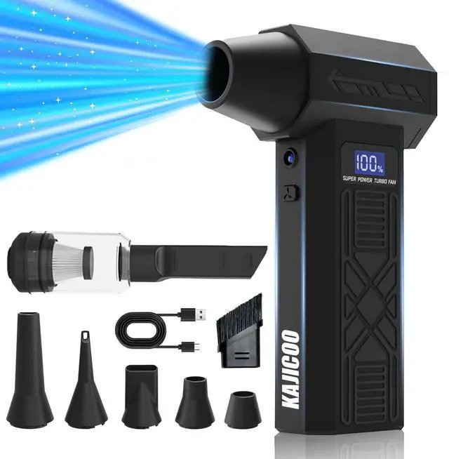 Main image of Compressed Air Duster-130000RPM Super Power Electric Air Duster, 4-Gear Adjustable Mini Blower with Type-C Fast Charging, Dust Blower for Computer, Keyboard, House, Outdoor and Car