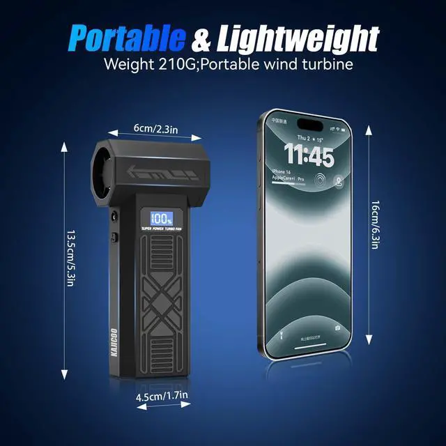 Alt view image 3 of 7 - Compressed Air Duster-130000RPM Super Power Electric Air Duster, 4-Gear Adjustable Mini Blower with Type-C Fast Charging, Dust Blower for Computer, Keyboard, House, Outdoor and Car