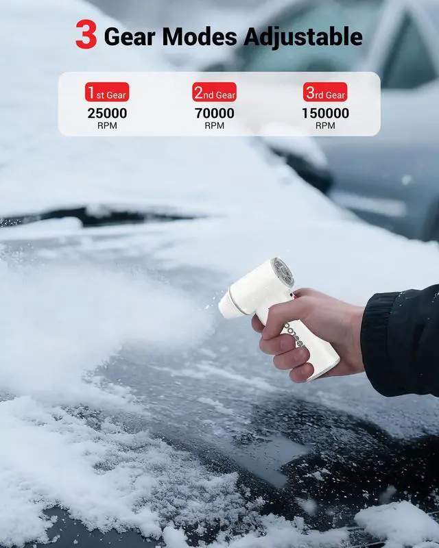 Alt view image 3 of 7 - GOOLOO F3 Electric Air Duster- 150000RPM 52m/s Super Power Car Duster, Variable Speed Air Duster Rechargeable with Fast Charging, Mini Dust Blower for Computer, Keyboard, House, Outdoor and Car