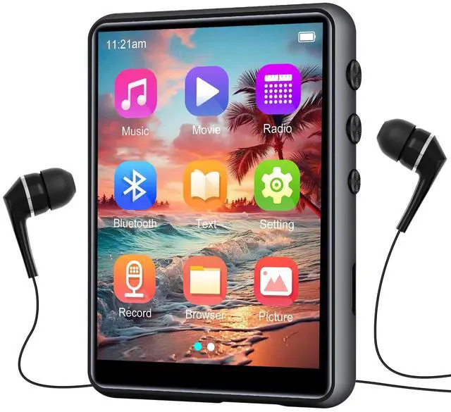 Main image of MP3 Player with Bluetooth 5.3-64GB Portable Music Player with 2.4" Full Touch Screen, MP3 Player with HD Speaker, FM Radio, Video, Voice Recorder, HiFi Sound Shuffle Music Player Support up 128GB