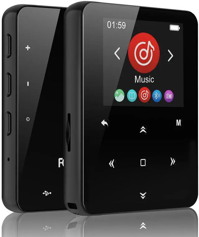 Main image of Aeheqkl 64GB Bluetooth 5.3 MP3 Player, Hi-Fi Lossless Music Player with Speaker, Pocket Size for Running & Workout, FM Radio & Voice Recorder, Supports up to 128GB Micro SD, Ideal Tech Gift