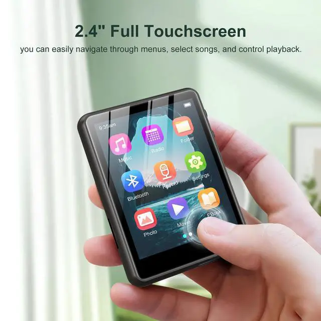 Alt view image 7 of 7 - MP3 Player, Bluetooth 5.4 Music Player, HiFi Sound Digital Music, Built-in HD Speaker, FM Radio, Voice Recorder, Earphones Included, 2.4 inch MP3 Player for Kids