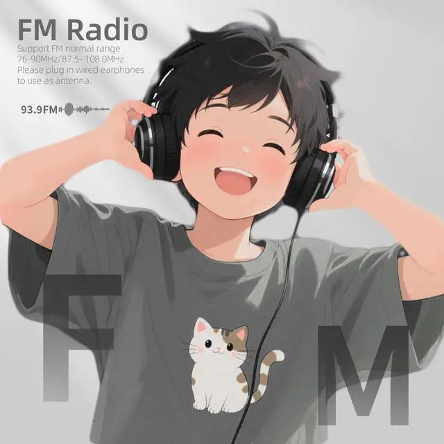 Alt view image 5 of 6 - CONODO MP3 Player with Bluetooth,Portable Music Player,Bluetooth MP3 Music Player with FM Radio,Recorder,E-Book,HiFi Sound,Two-Tone,SD Card Slot White 64GB